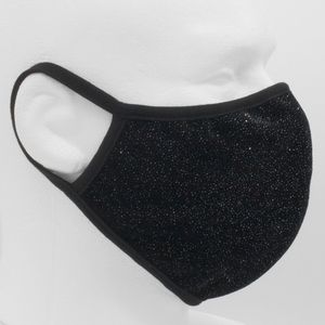 Sparkly Black Velvet Face Mask by Anosty